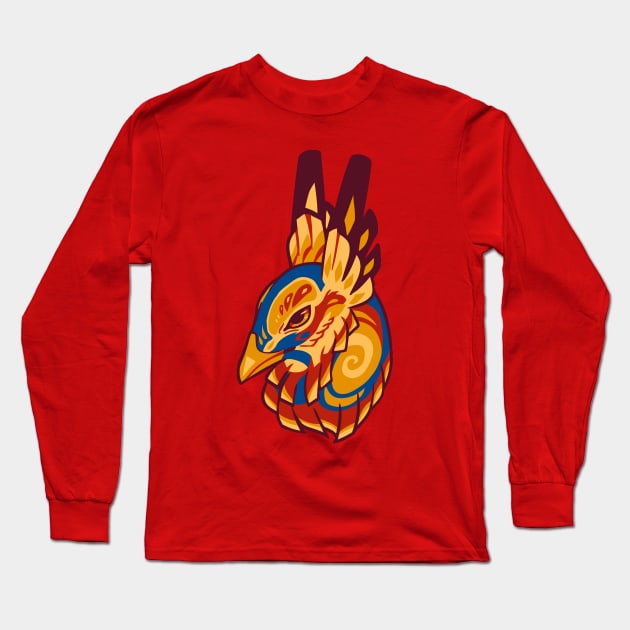 Greater prairie chicken Long Sleeve T-Shirt by Psychonautic